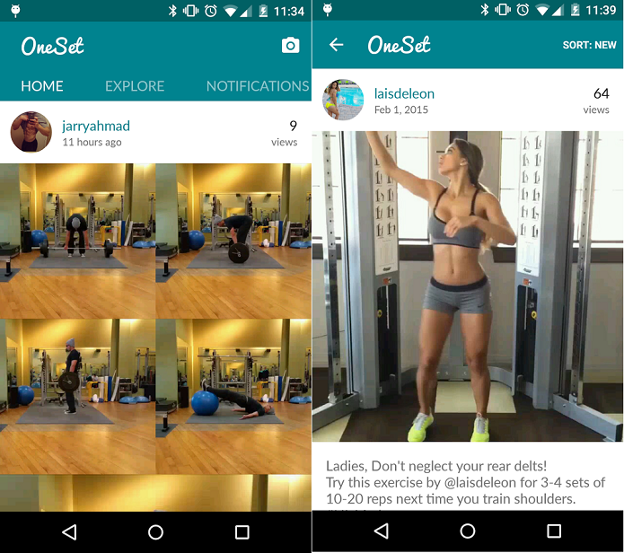 OneSet é um aplicativo gratuito para o público fitness do Android (Foto: Divulgação)