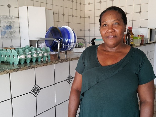 A microempresária Carmem dos Santos, que conta ter sofrido injúria racial em Brasília (Foto: Raquel Morais/G1)