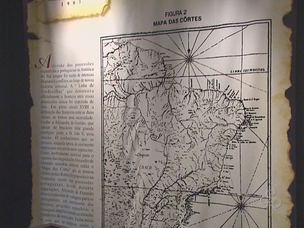 Documento do Tratado de Petrópolis (Foto: Reprodução TV Acre)