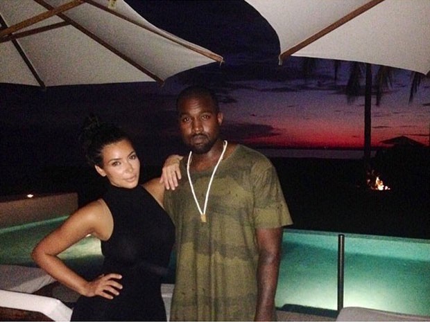 Kim Kardashian e Kanye West no México (Foto: Instagram/ Reprodução)
