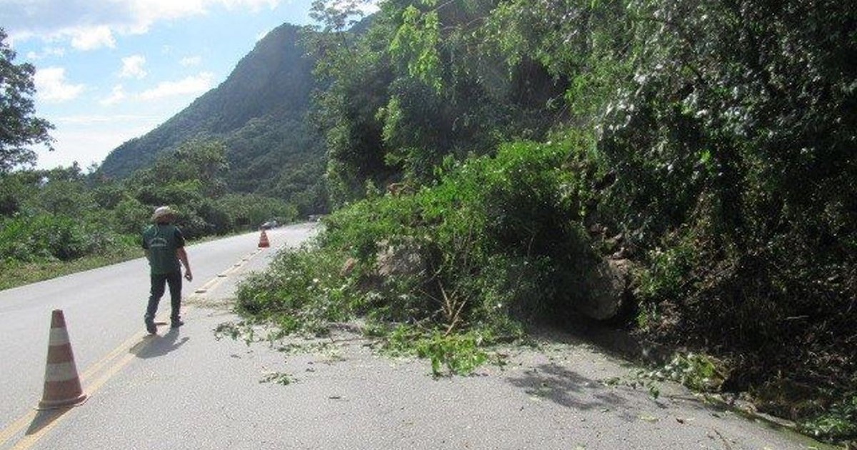 G1 SC418, na Serra Dona Francisca, tem queda de barreira e pista interditada notícias em