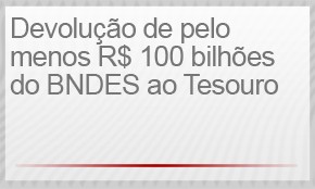 1) DEVOLUÇÃO DE PELO MENOS R$ 100 BILHÕES DO BNDES (Foto: G1)