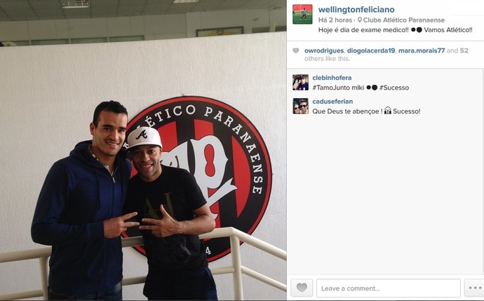 Wellington faz exames m&eacute;dicos no CT do Caj (Foto: Reproud&ccedil;&atilde;o/ Instagram)