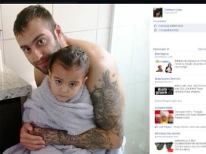 Tiago Ahmar de Moraes é suspeito de matar o filho Yago, de 2 anos, em Vinhedo (Foto: Reprodução / Facebook)