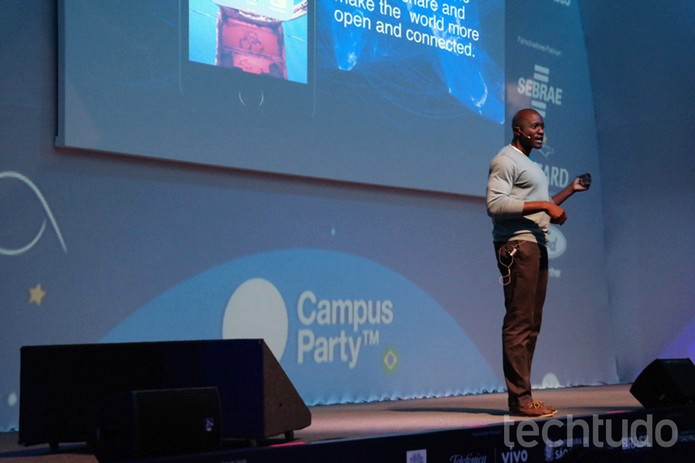 Ime Archibong, diretor de Parcerias Estratégicas do Facebook, na Campus Party (Foto: Melissa Cruz/TechTudo) Ime Archibong, diretor de Parcerias Estratégicas do Facebook, na Campus Party (Foto: Melissa Cruz/TechTudo)