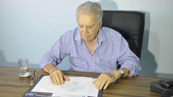 Carlos Orione presidente da Federação Mato-grossense de Futebol (Foto: Robson Boamorte)
