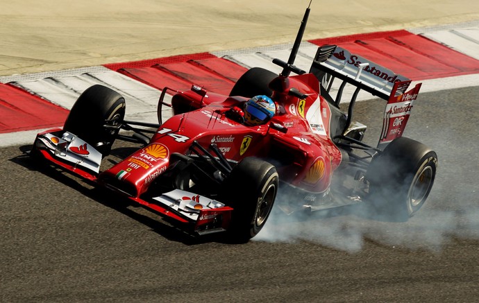 fernando alonso ferrari testes Bahrein (Foto: Agência Getty Images)