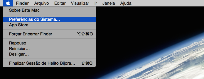Acesse as configurações do OS X (Foto: Reprodução/Helito Bijora)