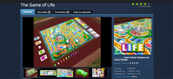 Baixe um dos jogos disponíveis no Workshop para aproveitar no Tabletop (Foto: Reprodução/Felipe Vnha)