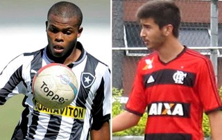 montagem Vinícius e Mattheus Botafogo x Flamengo (Foto: Editoria de Arte)
