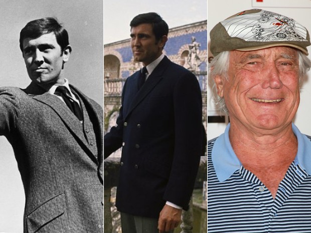 George Lazenby: como James Bond em '007 a serviço secreto de Sua Majestade' em 1969 e durante evento em 2010 (Foto: Divulgação/MGM/David Livingston/AFP)