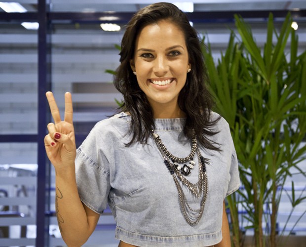 Ju Moraes prestigia as gravações da segunda temporada do The Voice (Foto: Fabiano Battaglin/TV Globo)