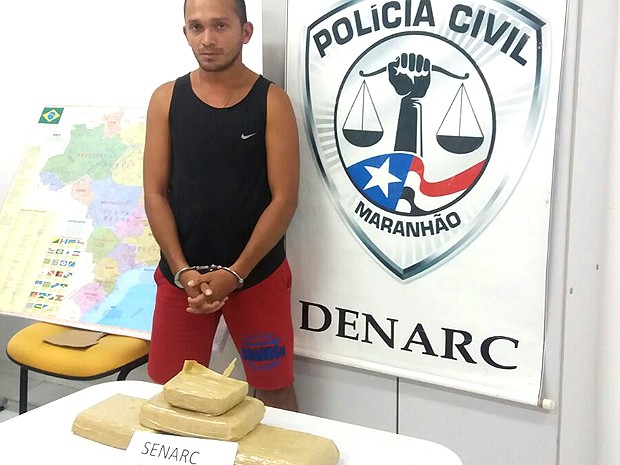 Vereador transportava 3,5 kg de crack, segundo a Senarc-MA (Foto: Divulgação / Senarc-MA)