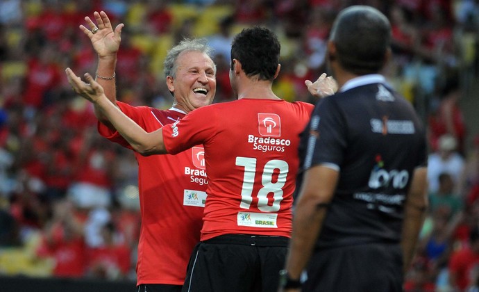 Zico e Falcão - Jogo das Estrelas (Foto: Alexandre Durão / GloboEsporte.com)