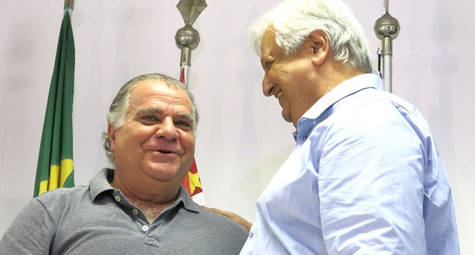 Modesto Roma Júnior e Odílio Rodrigues, Coletiva (Foto: Bruno Giufrida)