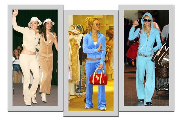 Os conjuntos de plush by Juicy Couture eram uniforme no começo da década de 2000 (Foto: Getty Images)