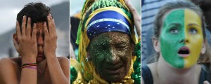 FOTOS: melancolia e decepção tomam conta da torcida brasileira (Silvia Izquierdo/AP; Caio Kenji/G1; Tasso Marcelo/AFP)