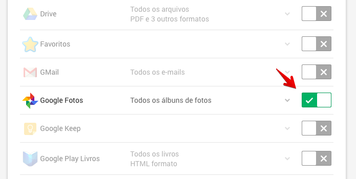 Selecione apenas a opção do Google Photos (Foto: Reprodução/Helito Bijora)