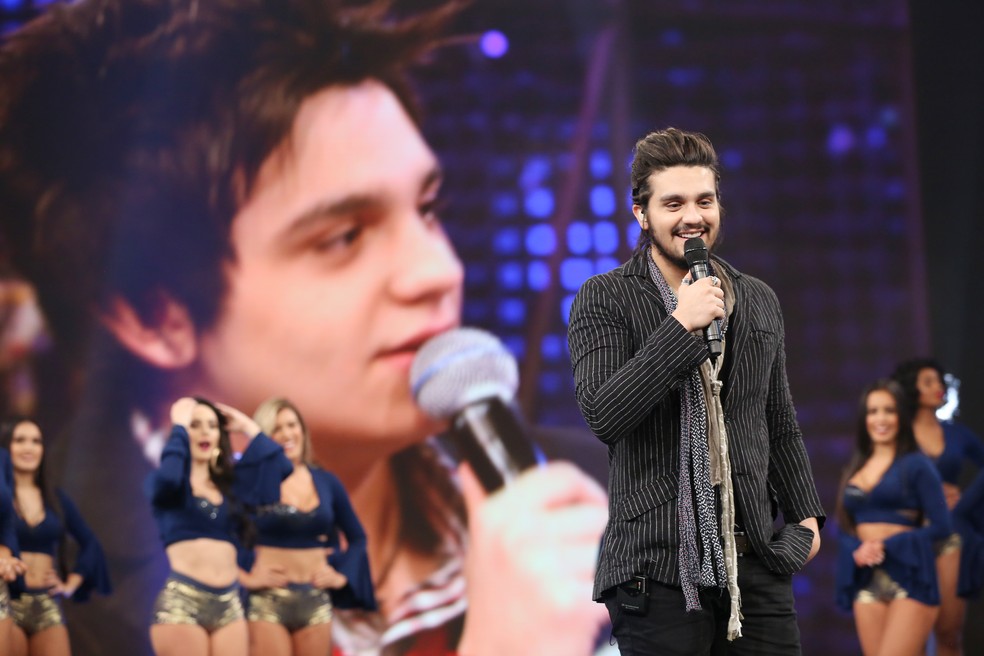 Luan Santana relembra participação antiga no 'Domingão' (Foto: Carol Caminha/Gshow)