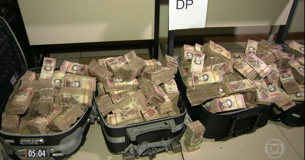 Hora 1 Polícia apreende R 12 milhões em moeda venezuelana em favela