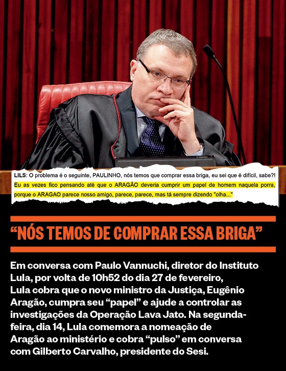   Polícia Federal. O ministro da Justiça, Eugênio Aragão, já tinha "papel de homem" cobrado por Lula (Foto: Arte/Época)