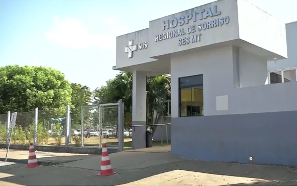 Hospital Regional de Sorriso está na lista dos hospitais que tiveram a situação de emergência decretada (Foto: Reprodução/TVCA)