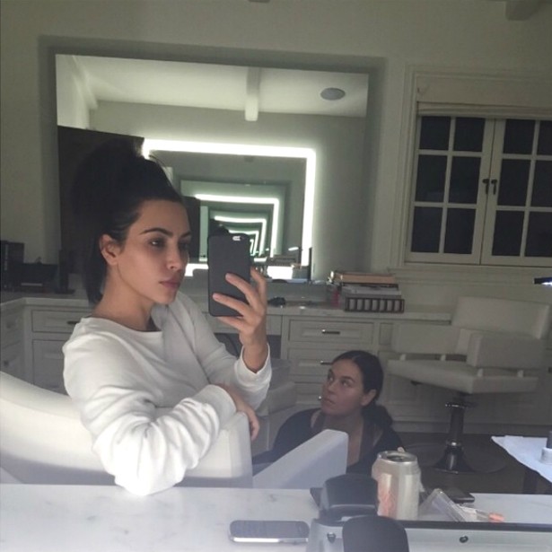 A rainha das "selfies", a socialite Kim Kardashian. (Foto: Instagram)
