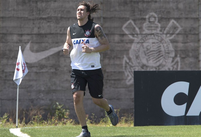 Cassio no treino do Corinthians (Foto: Daniel Augusto Jr. / Agência Corinthians)