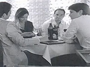 Deputados goianos durante almoço com Luciane Hopers (Foto: Reprodução/TV Anhanguera)
