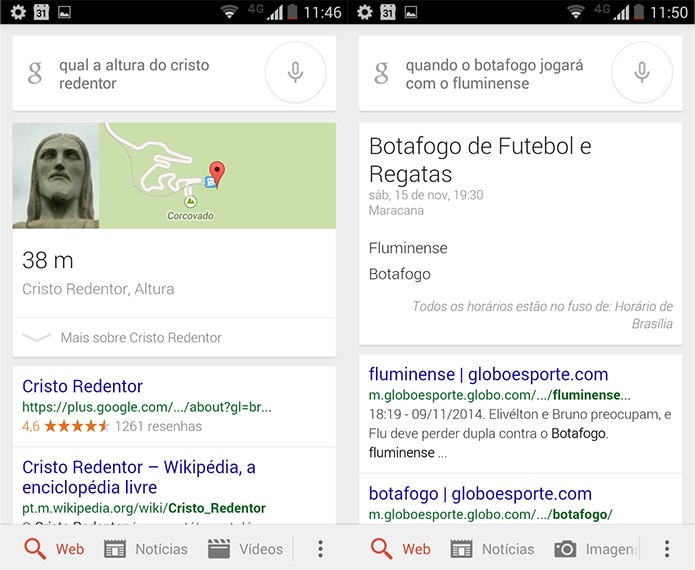 Pergunte naturalmente ao Google Now e receba resultados precisos (Reprodução)