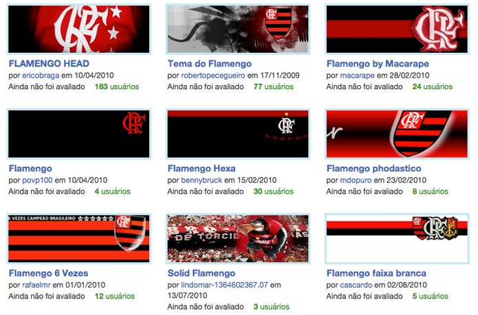 Time do Flamengo conta com mais de 200 temas gratuitos (Foto: Reprodução/André Sugai)