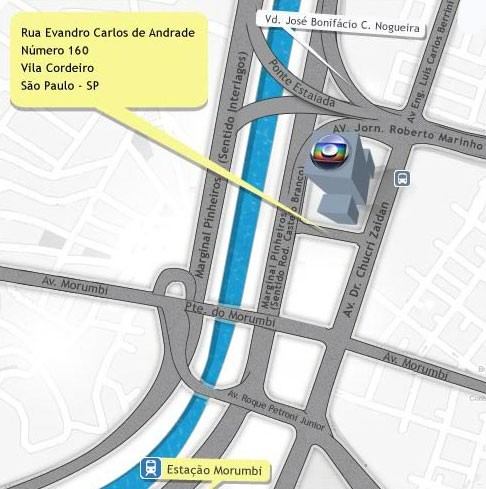 Mapa Programa do Jô (Foto: TV Globo/Programa do Jô)