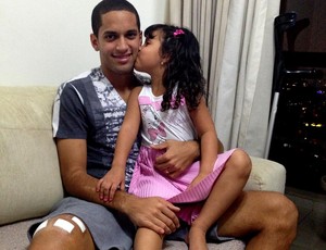 romulo spartak moscou ao lado da filha nicolly (Foto: Arquivo Pessoal)