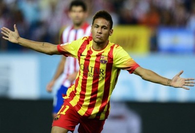Neymar - primeiro gol pelo Barcelona (Foto: AFP)