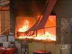 Incêndio destrói lanchonete e preocupa moradores em São Luís