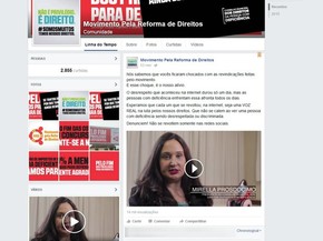 Vídeo explicando a ação foi publicado na fanpage 'Movimento Pela Reforma de Direitos' (Foto: Reprodução / Facebook)
