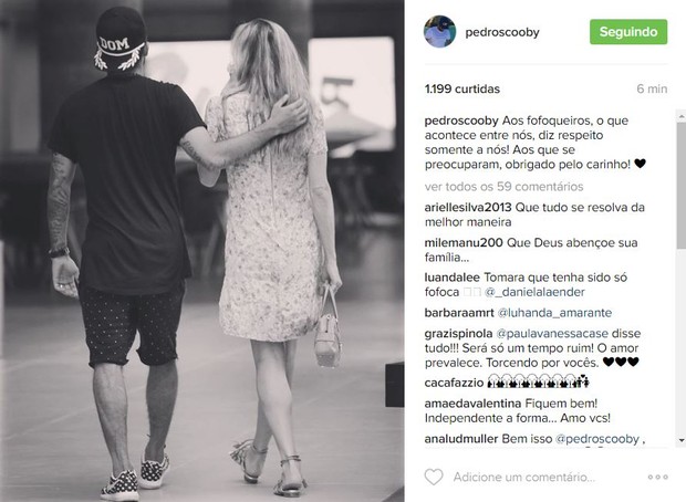 Pedro Scooby faz post no Instagram (Foto: Reprodução / Instagram)