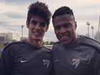 Piazon faz primeiro treino no Málaga ao lado de Julio Baptista (Reprodução Instagram)