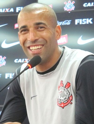coletiva Emerson Sheik no Corinthians (Foto: Daniel Romeu / Globoesporte.com)