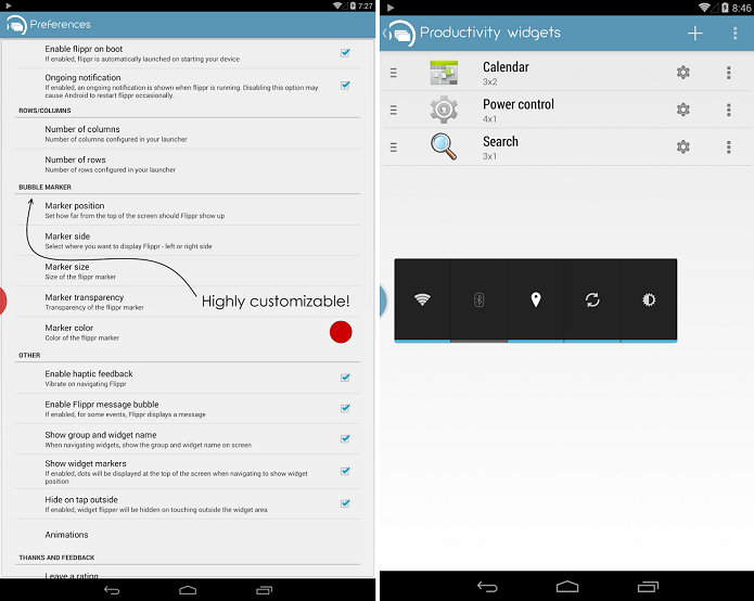 Flippr é um app que permite que widgets flutuem sobre a tela (Foto: Divulgação/Flippr)