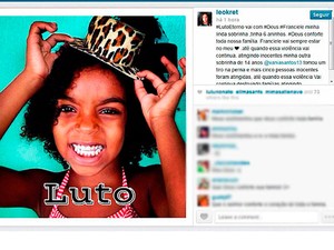 Sobrinha de Léo Kret com seis  anos é morta baleada em Salvador (Foto: Reprodução/ Instragram)