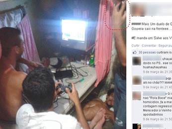 Foto mostra presos falando ao celular e jogando videogame (Foto: Reprodução/TVCA)