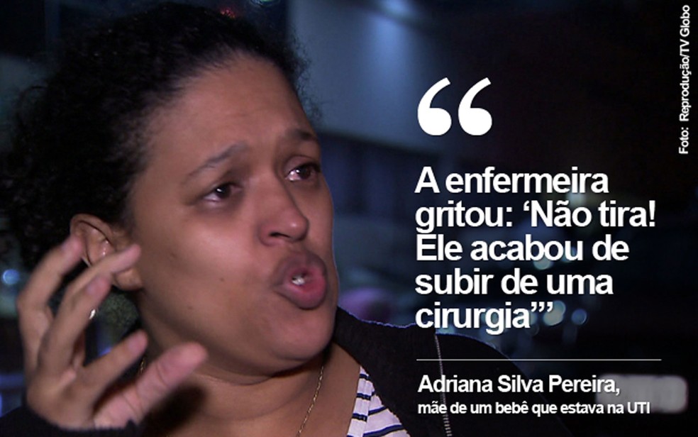 Mãe de bebê que estava na UTI conta o desespero (Foto: TV Globo/Reprodução)