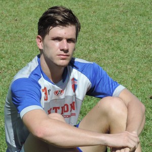 Segundo o elenco, um dos "galãs" do Grêmio Prudente, Muraro quer o acesso (Foto: Mateus Tarifa / Globoesporte.com)