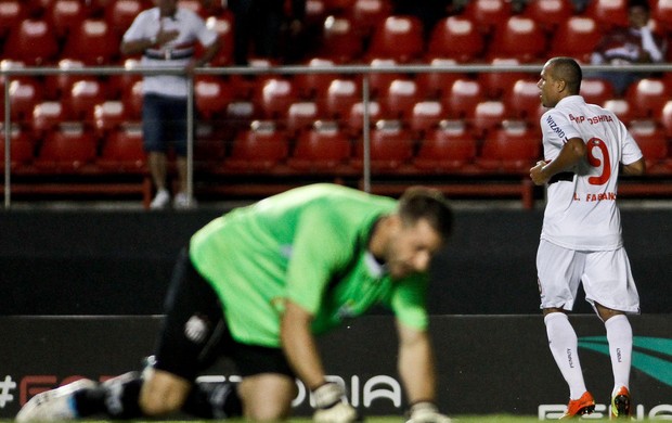 Luis Fabiano comemora, São Paulo x Bragantino (Foto: Rodrigo Coca/Agência Estado)