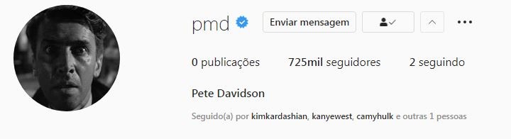 Pete Davidson retornou ao Instagram em meio a polêmicas com Kanye West, ex-marido de sua namorada, Kim Kardashian (Foto: Reprodução / Instagram )