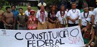 Índios fazem ato contra PEC
em Brasília (Luciana Amaral/G1)