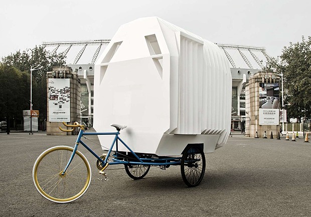 A Casa Triciclo pode ser levada a qualquer lugar. Indicada na categoria Mobilidade  (Foto: Divulgação/Architizer A+ Awards)