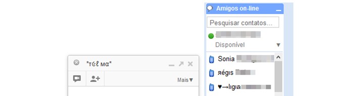 Chat do Orkut (Foto: Reprodução/Lívia Dâmaso) Chat do Orkut (Foto: Reprodução/Lívia Dâmaso)