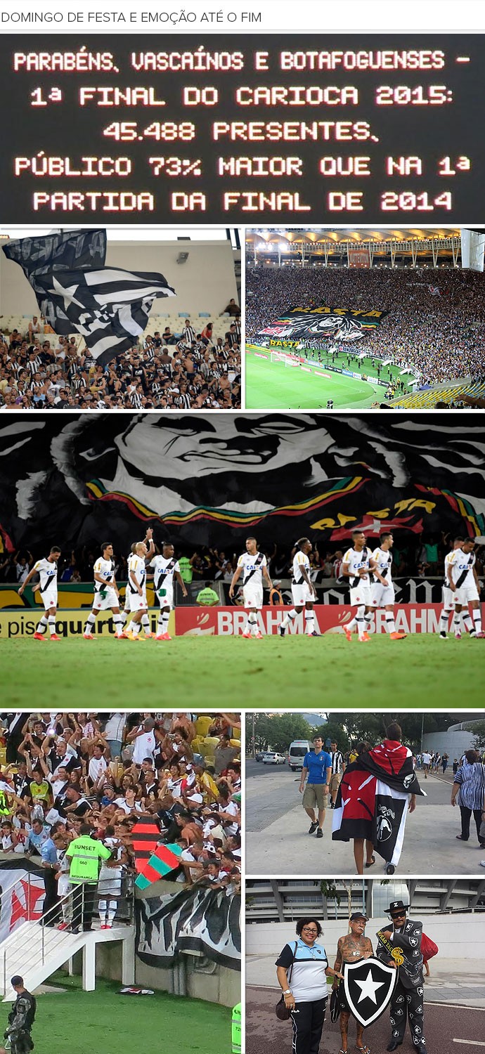 Mosaico - Torcidas Vasco x Botafogo (Foto: GloboEsporte.com)